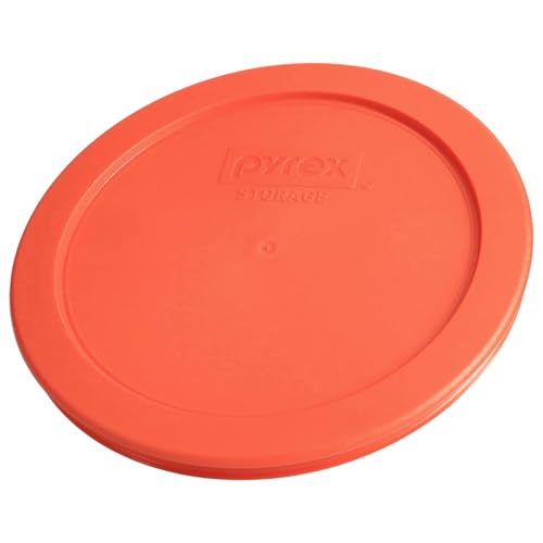 Pyrex 7201-PC Pumpkin Orange Food Storage Lids (3-Pack) - 4-Cup