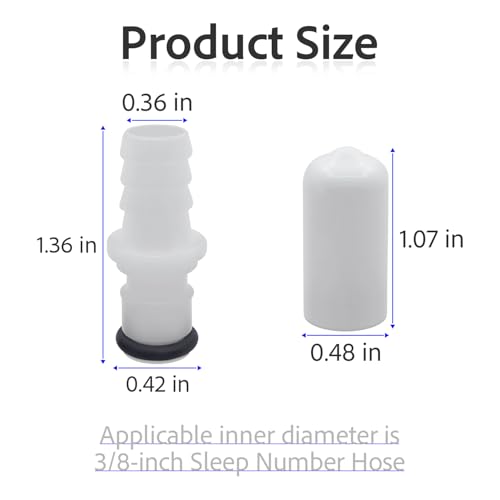M236 Male Air Bed Connector and Cap Set for Sleep Number Air Chambers