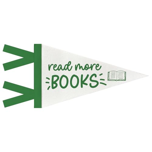 Read More Books Pennant Flag - Kids Room Decor, 8x17 Inch