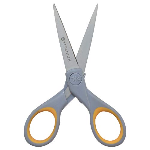 Westcott 2 Pack Titanium-Bonded Craft Scissors - 7” & 5” with Soft Handles
