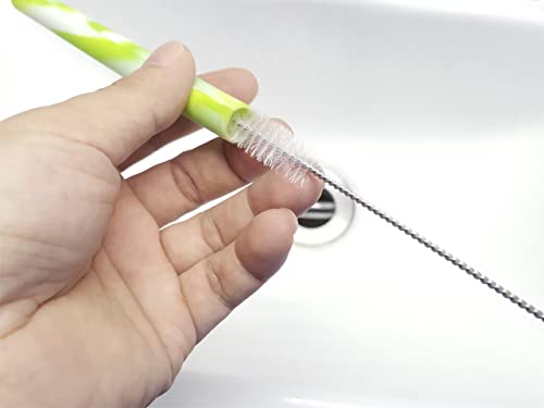 Stainless Steel Straw Cleaning Brushes Set - 8 Pack with Nylon Bristles