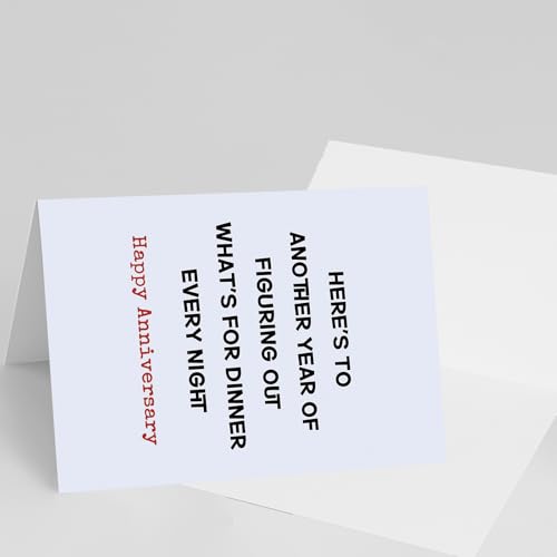 Funny Anniversary Card for Couples - Witty Quote with Envelope