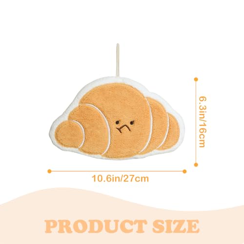 Croissant-Shaped Hand Towel - 7x10 Inches Microfiber for Kitchen & Bathroom