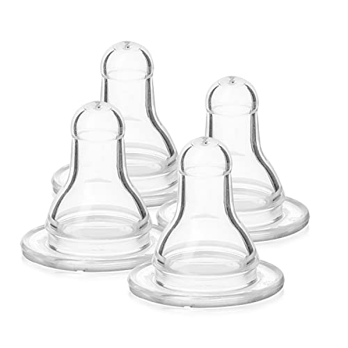 Evenflo Classic Silicone Baby Bottle Nipples, Slow Flow, 4 Pack
