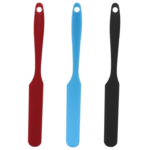 Waziaqoc 3PCS Silicone Jar Spatula Set with Long Handle