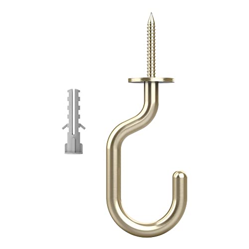 National Hardware Modern Ceiling J Hook 3-11/32 in Brushed Gold Pack of 1