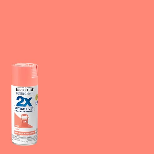 Rust-Oleum Painter's Touch 2X Ultra Cover Spray Paint - Gloss Coral, 12 oz (Pack of 6)