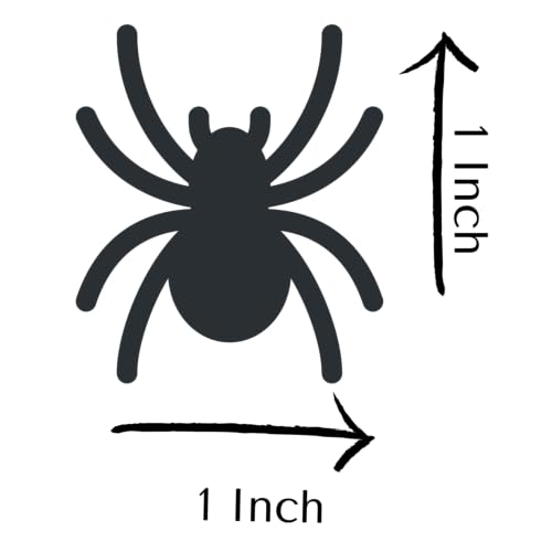 Mini Spider Iron-On Transfers Set - 12 Pcs, 1" Halloween Patches
