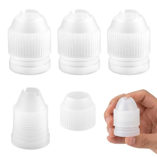 6-Pack Plastic Piping Bag Couplers for Cake Decorating