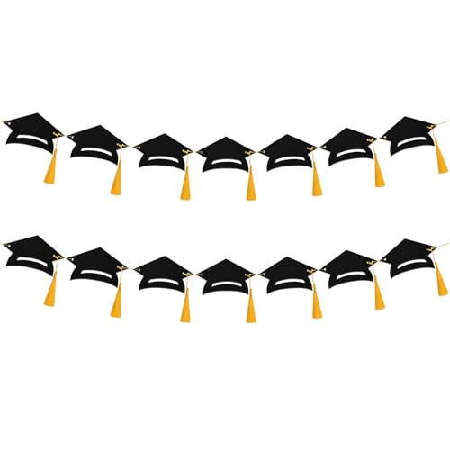 Congrats Grad Banner with Tassels - Class of 2025 Graduation Decor