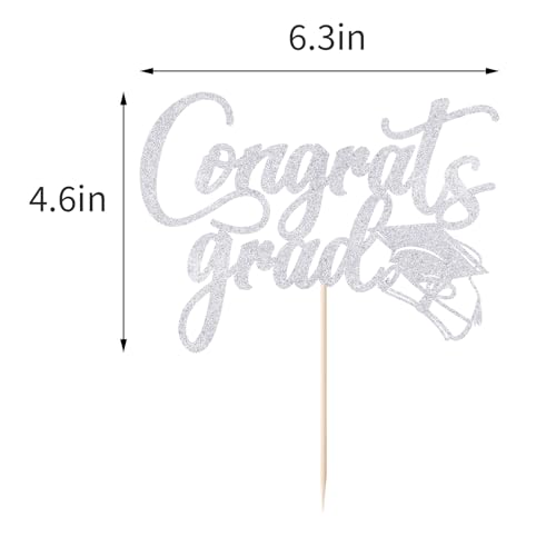 Congrats Grad Cake Topper - Class of 2026 Graduation Decor