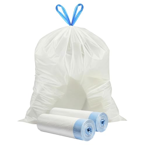 Bvidy 4 Gallon Trash Bags with Drawstring, 1.5 Mil Thick - 58 Count