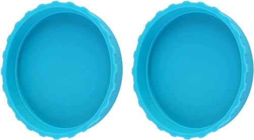 Blue Silicone Can Covers - Set of 2 Leak-Proof Lids for Cans