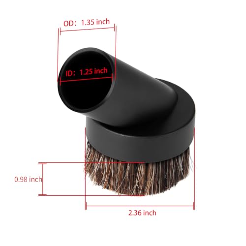 Lamoutor 2Pcs Soft Bristle Round Vacuum Brush Attachment