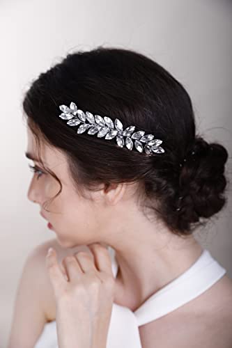 BERYUAN Crystal Hair Clip for Women Prom Party Bridal Hair Accessories