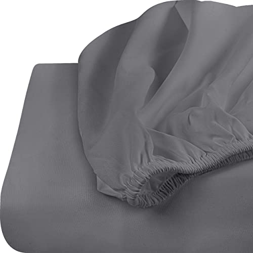 Utopia Bedding Full Fitted Sheet Set, 15-Inch Deep Pocket, Grey, 6-Pack