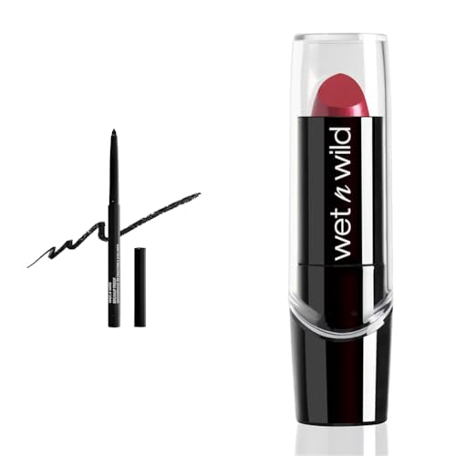 wet n wild Waterproof Liquid Eyeliner and Silk Finish Lipstick Set