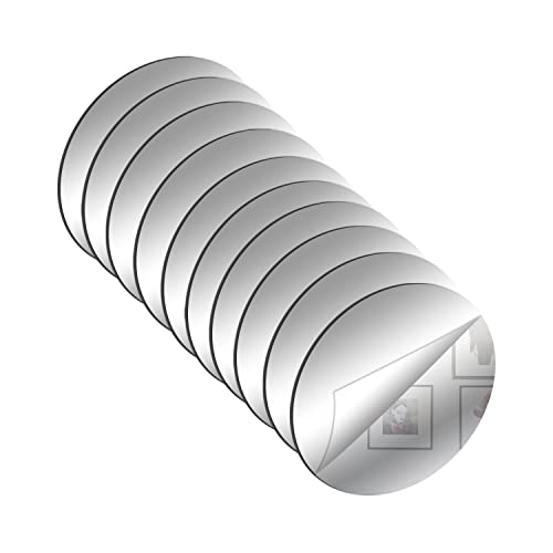4 Inch Self-Adhesive Acrylic Mirror Tiles - Pack of 10 for Crafts & Decor