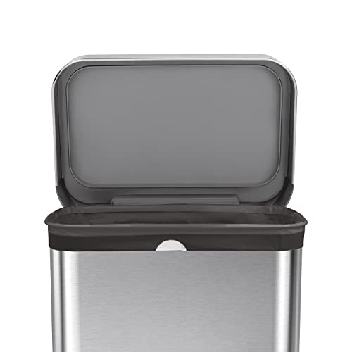 simplehuman Odorsorb Custom Fit Trash Bags 60 Count Black - Carbon-Infused Odor Absorbing, 50-65L | Pack of 3
