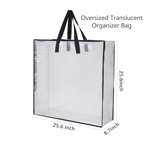 Heavy-Duty Clear Wreath Storage Bag & Moving Container 26 Inch - SClear 6 Pack