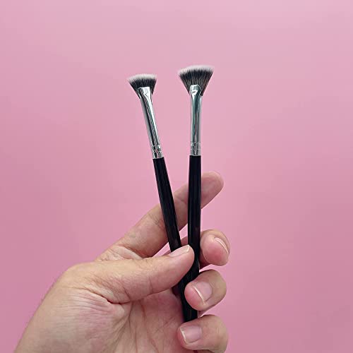 TEONEI Fan Mascara Brushes Set 2Pcs Plastic Handle