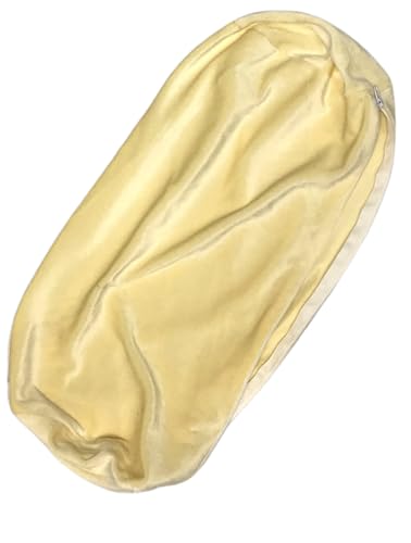 Deluxe Yellow Velour Jackson Roll Zip Pillowcase - Fits 17" x 7"