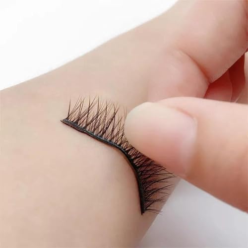 Qemixly Self-Adhesive Eyelash Strips - 40 Pcs No Glue Fake Lashes