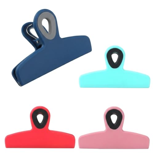 Mr. Pen Magnetic Bag Clips, 5.3-Inch Heavy Duty Chip Clips, 4-Pack Multicolor