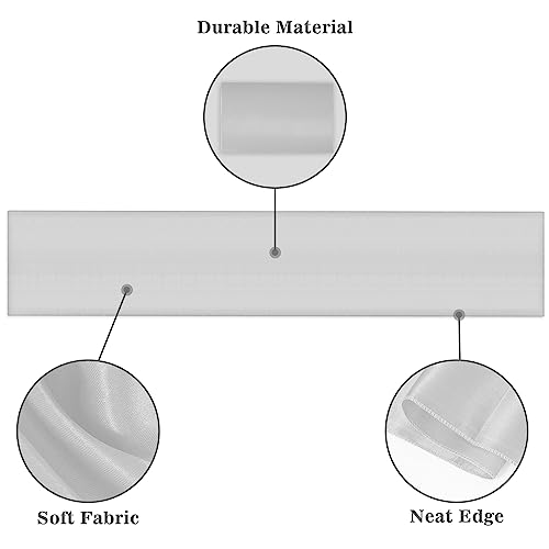White and Silver Plastic Table Cloth & Satin Table Runner Set - 16 Pack