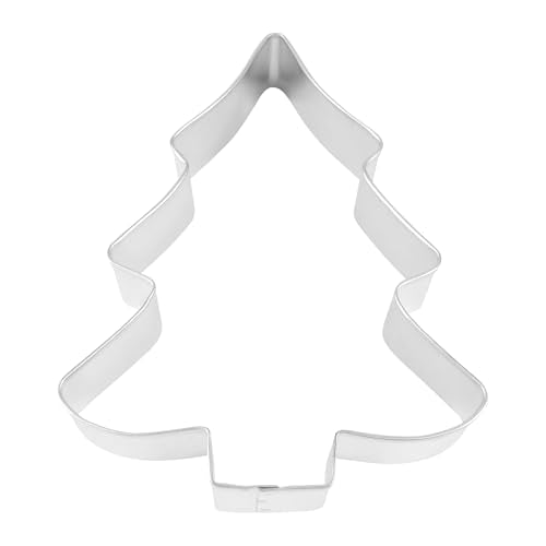 Snow-Covered Tree Cookie Cutter - Winter & Christmas Baking Tool, 5 Inch