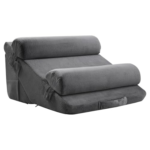 VEVOR Wedge Pillow for Sleeping, 4 Pcs Adjustable Orthopedic Bed Wedge Set, Support Arm Leg Neck Shoulder, Post Surgery Pillow for Back Pain, Acid Reflux, Snoring Relief, Sitting up in Bed, Dark Grey