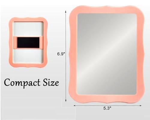 Pink Magnetic Locker Mirror 5x7 Inch for School and Office