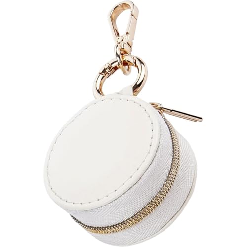 BWTRQ Portable Travel Jewelry Box - Small Ring Holder Case, White