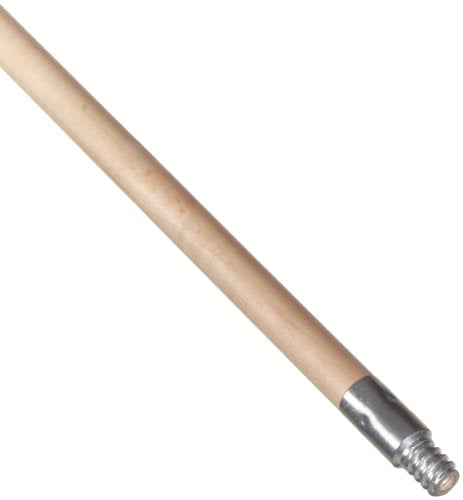 Weiler 44300 60" Hardwood Handle with Metal Threaded Tip for Floor & Garage Cleaning