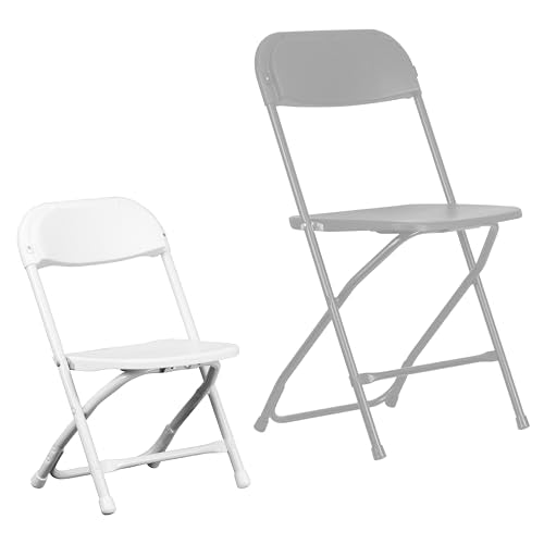 Flash Furniture 2 Pack Kids White Plastic Folding Chair