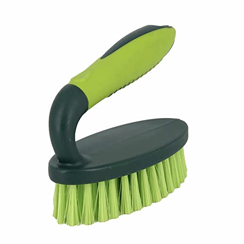 Pine-Sol Heavy Duty Scrub Brush with Comfort Grip - Iron Handle for All-Purpose Cleaning