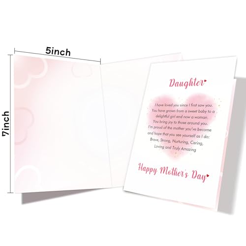 Mother's Day Card for Daughter - First Mother's Day Gift with Envelope