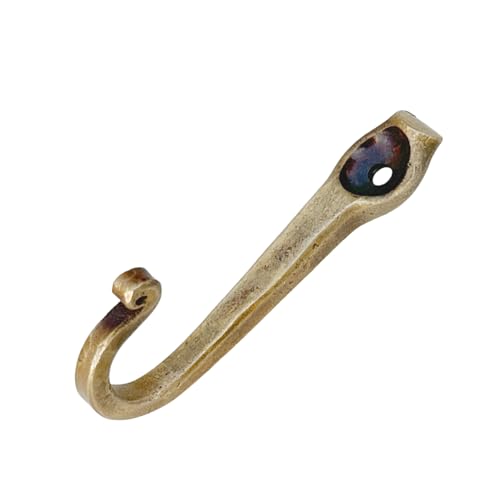 Living Ideas Hand Forged Iron Wall Hook - Rustic Farmhouse Coat & Towel Rack