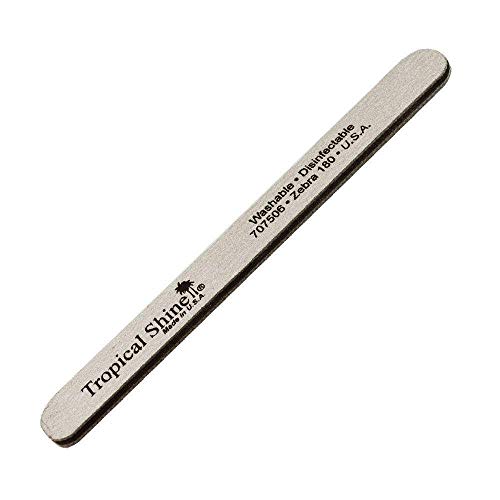 Tropical Shine Medium Zebra 180 Grit Nail File - 7.5 Inch
