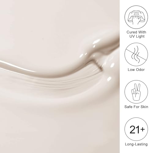 Imtiti Soy Milky White Gel Nail Polish 0.5 Fl Oz Soak Off UV LED