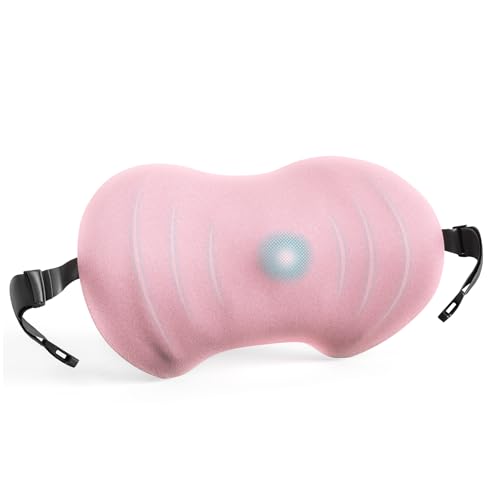 BYMECOST Ergonomic Memory Foam Lumbar Support Pillow - Pink Back Cushion