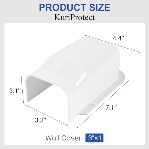 3" White Line Set Cover for Ductless Mini Split AC Systems