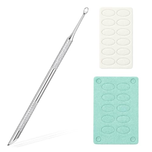 Stainless Steel Dual-Ended Cuticle Prep Tool with 100 & 180 Grit