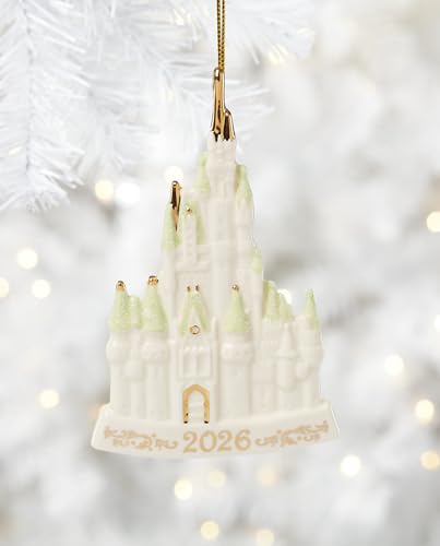 Cinderella Castle Ornament 2026 - Hand-Painted Porcelain Keepsake