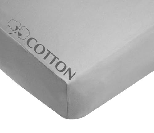 Cotton Fitted Crib Sheet 52x28" Ash Gray - 1 Pack