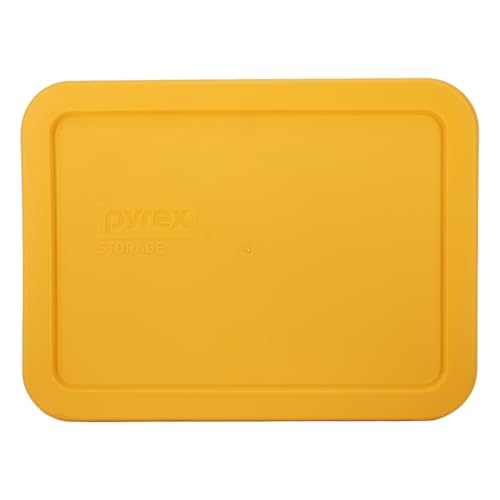 Pyrex 7210-PC 3-Cup Lemon Drop Yellow Replacement Lids (2-Pack)