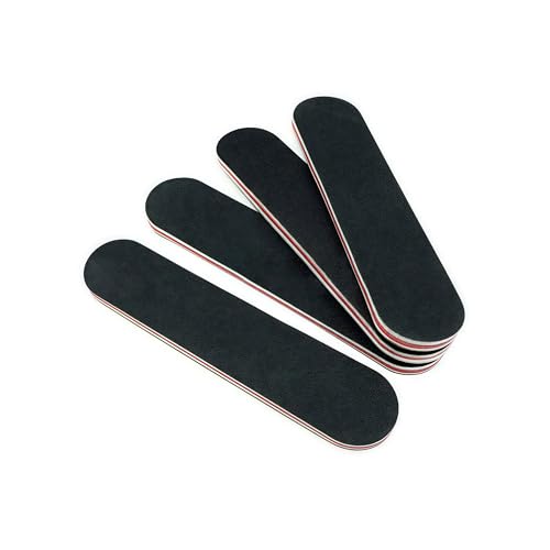 SYBL 12-Pack Mini Black Nail Files and Emery Boards, Double-Sided Washable
