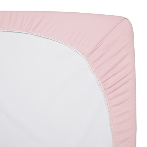 TL Care 100% Cotton Fitted Bassinet Sheet - Pink, 15" x 33"