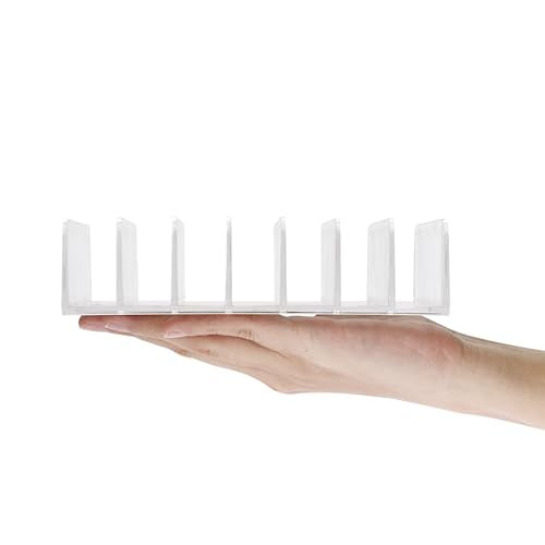 Hipiwe 2-Pack Clear CD Holder - 7 Slot Desktop Organizer for 14 CDs