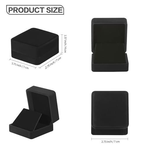 KUKUVR Velvet Earring Storage Box - 2 Pcs Small Jewelry Organizer